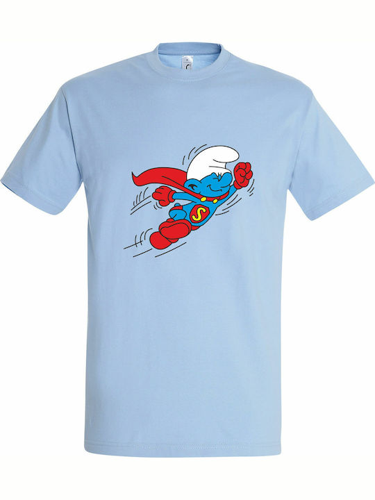 T-shirt Superman Light Blue Cotton