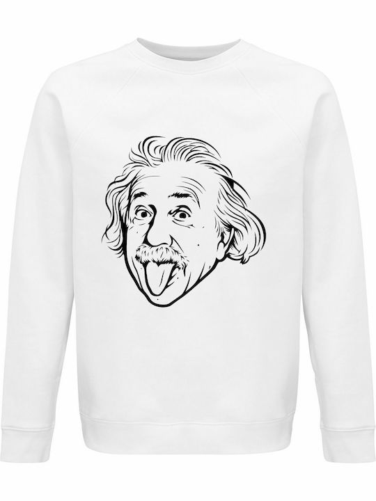 Einstein Tongue Суитшърти Бял