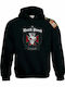 Rock Deal Five Finger Death Punch Φούτερ με Κουκούλα Μαύρο Βαμβακερό