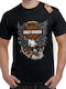 Rock Deal Tricou Harley Davidson Negru Din Bumbac