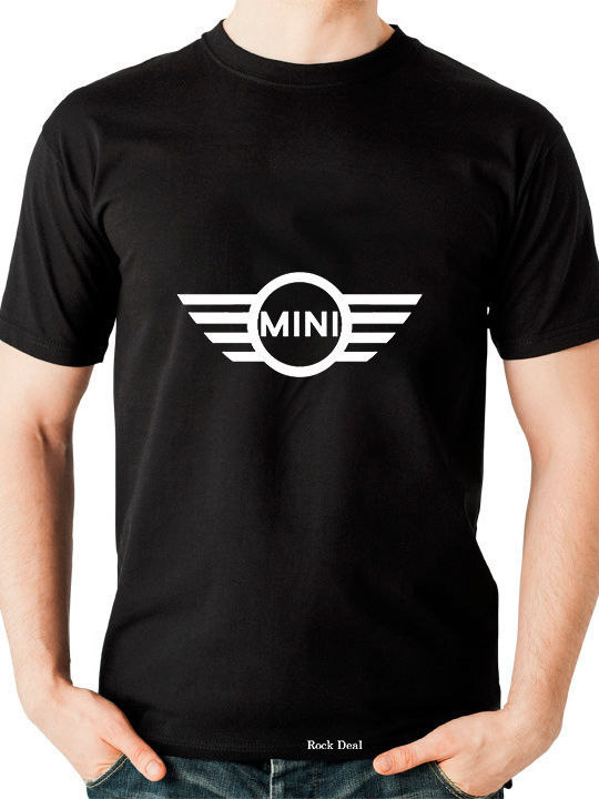 Rock Deal Mini Cooper T-shirt Black Cotton