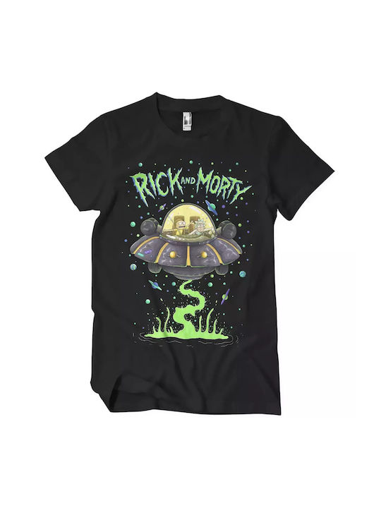 Rick and Morty T-shirt Rick And Morty σε Μαύρο χρώμα