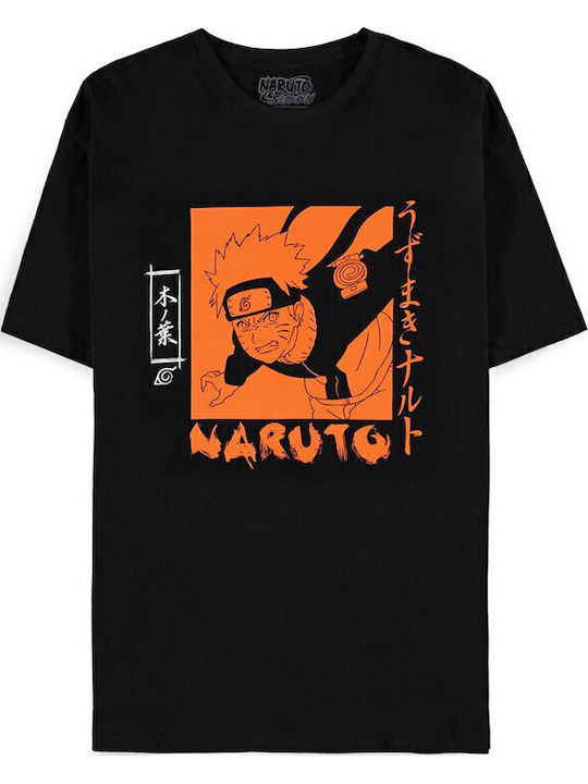 Pegasus Naruto T-Shirt Schwarz Baumwolle