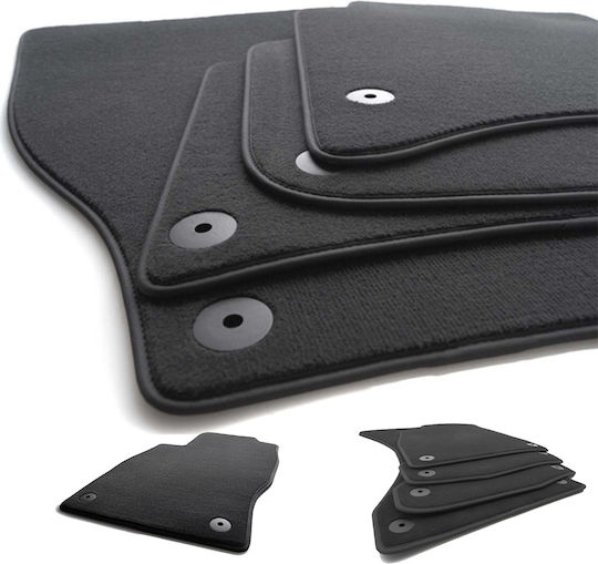 Set of Front and Rear Mats 4pcs for Nissan Juke 2010-2019 Black