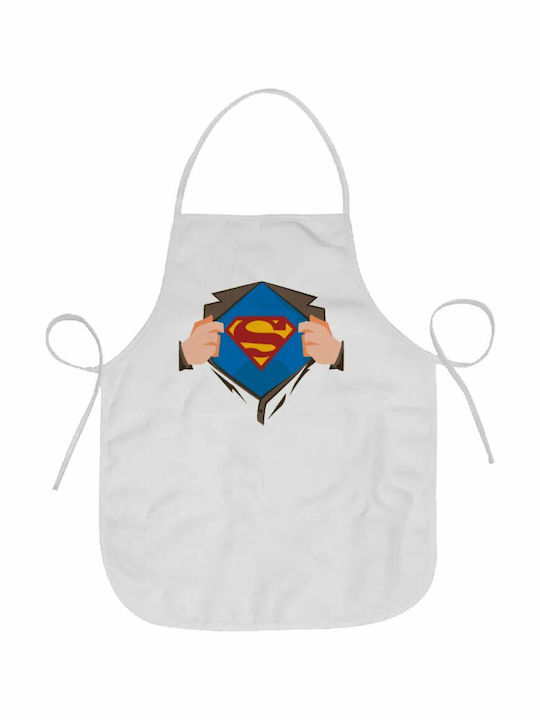 Koupakoupa Superman hands Ποδιά Κουζίνας Λευκή 57x63cm KP_6395_APRONADULT