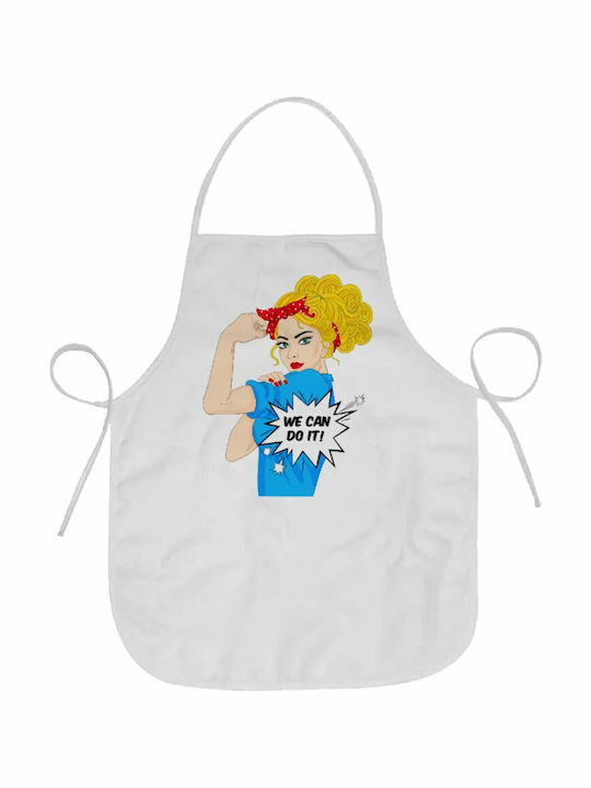 Koupakoupa can do Apron White 57x57cm