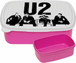 Kids Lunch Thermal Plastic Box Pink L18xW13xH6cm