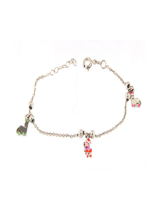 Ηώς Kids Silver Chain Bracelet with Figure for Girl BRPA1036