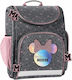 Paso School Bag Backpack Elementary, Elementary Gray with Water Bottle Holder