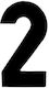 Sign with Number in Black Color 7cm 6308010000072