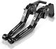 Set Brems-/Kupplungshebel für Motorräder Flexibel Einstellbar für Suzuki V-Strom 1000 Schwarz VSTR1000F453