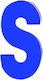 Hausnummer in Blau Farbe 10cm 6308000000419