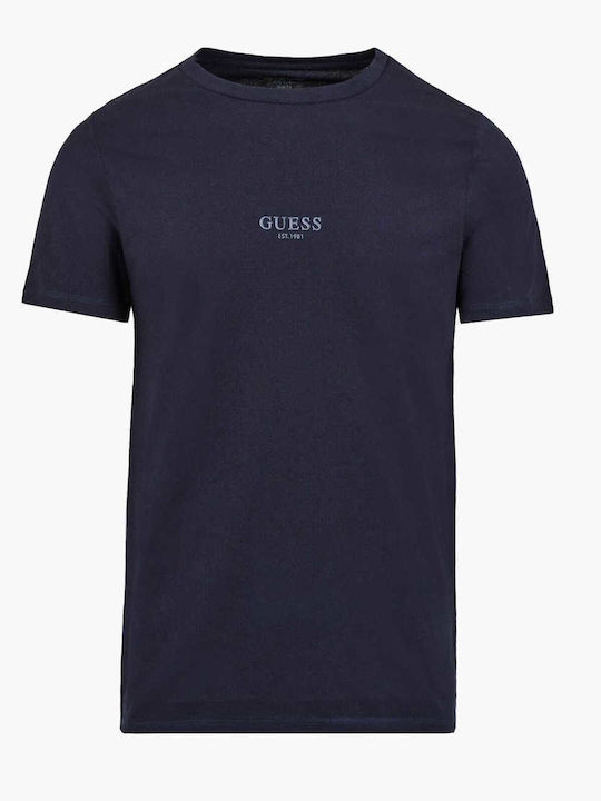 Guess Men's Short Sleeve T-shirt Navy Blue