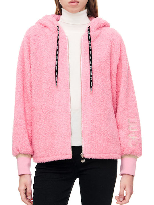 Hero Women's Cardigan with Zipper Pink
