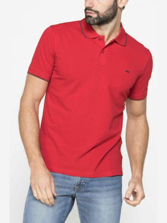Carrera Jeans Men's Short Sleeve Blouse Polo Red