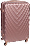 Keskor Μεγάλη Βαλίτσα με ύψος 76cm σε Ροζ Χρυσό χρώμα