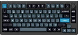 Keychron Q1 Pro Wireless Gaming Tastatură mecanică 75% cu Roșu personalizat switch-uri și iluminare RGB (Engleză UK)