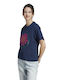 Adidas Farm GFX Bluză Sportivă pentru Femei Mâneci scurte Albastră