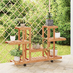 vidaXL Pot Rack Wooden Brown 110cmx25cmx78cmcm.