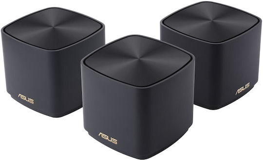 Asus ZenWiFi XD4 Plus WiFi Mesh Network Access Point Wi‑Fi 6 Dual Band (2.4 & 5GHz) in Triple KIt Black