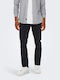 Herrenhose Chino Schlank Passform Marineblau