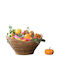 Fruit Bowl Wicker Brown 32x32cm