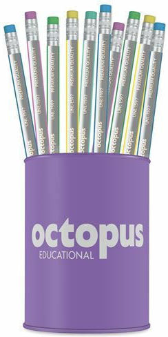 Octopus Μολύβι HB με Γόμα (Διάφορα Χρώματα)