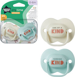 Tommee Tippee Anytime Soother Orthodontic Pacifiers Silicone Mint/Grey for 0-6 months 2pcs
