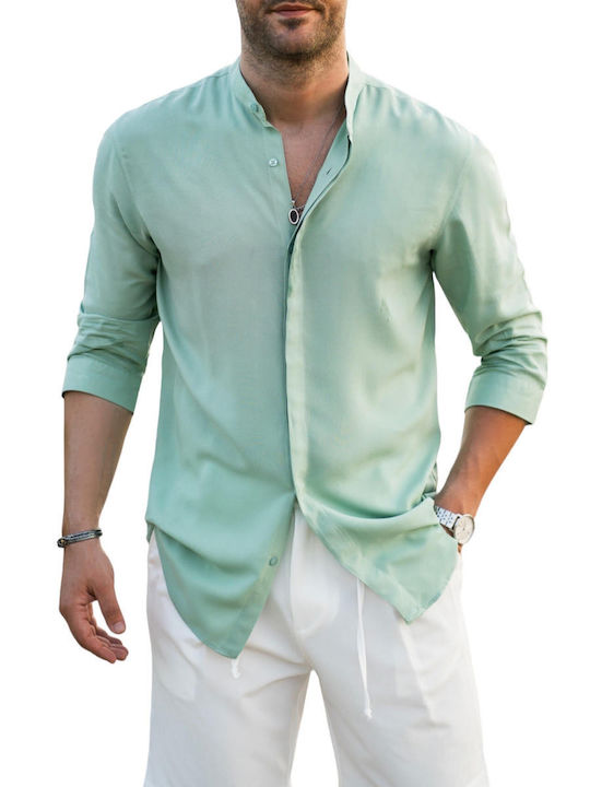 Vittorio Artist Men's Shirt Long Sleeve Green