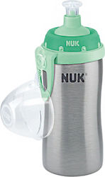 Nuk First Choice Junior Cup Εκπαιδευτικό Μπιμπερό Μεταλλικό Γκρι 18m+ 215ml