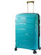 Seagull Large Hard Light Blue Suitcase with 4 Wheels Height 75cm