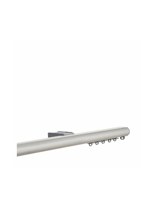 Einweg Vorhangschiene in Silber Farbe 200εκ. 7200