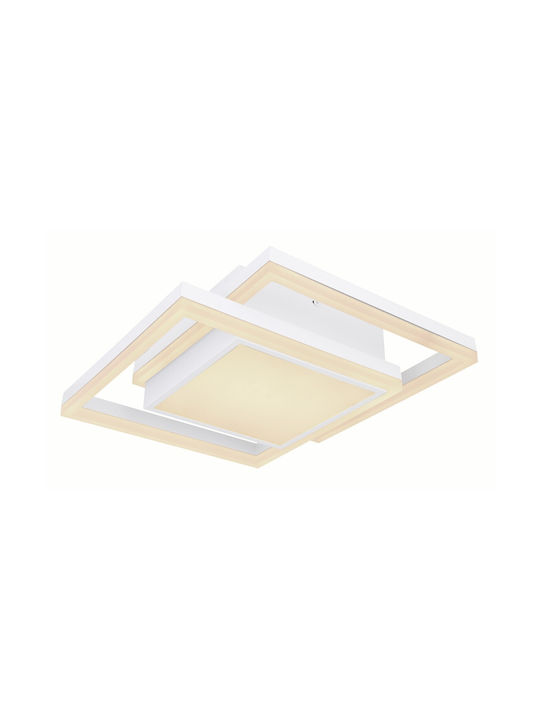 Globo Lighting Таванно осветление Бяла с Вграден LED и Дистанционно Управление