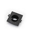 Adeleq Square Metallic Recessed Spot with Socket GU10 Black