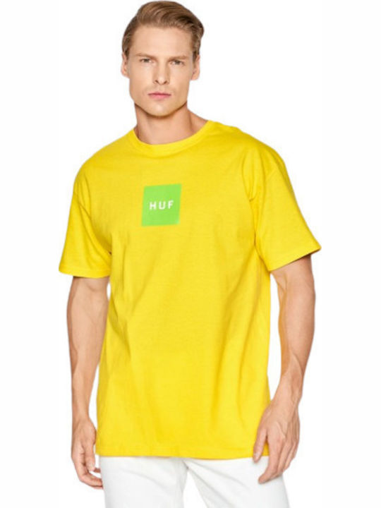 HUF Polo Bluza Tricou Cu Mânecă Scurtă Galbenă