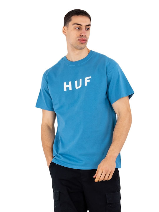 HUF Essentials OG Ανδρικό T-shirt Κοντομάνικο Μπλε