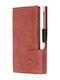 Leather Men's Wallet Cards with RFID Tabac Brown