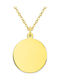 Theodora's Jewellery Κολιέ από Επιχρυσωμένο Ατσάλι με Προσωποποίηση