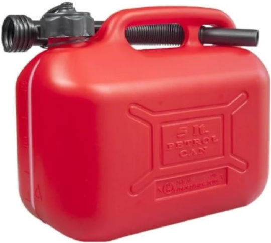 NOVA Double Position Fuel Can Plastic with Extension Tube 10lt Red