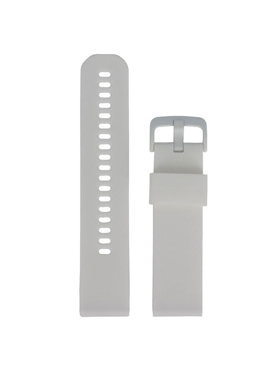 Diloy Straps Rubber Strap White 18mm