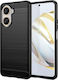 Techsuit Carbon Umschlag Rückseite Silikon Schwarz (Huawei Nova 10)