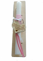 Easter Candle Round Pink