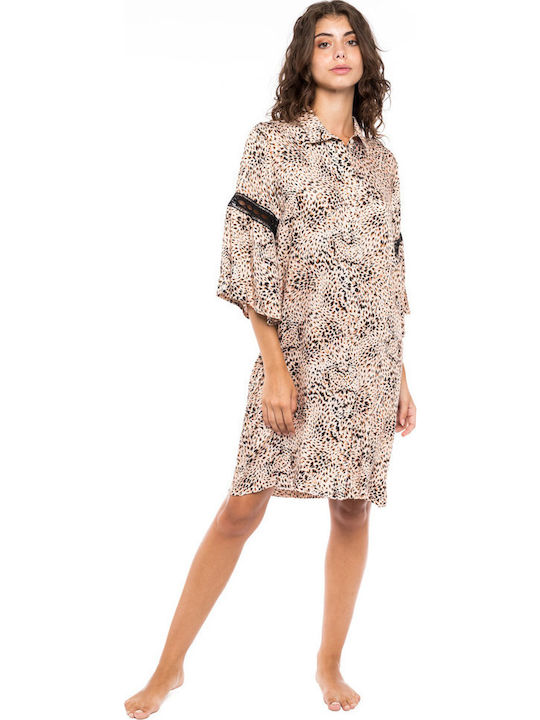 Pink Label Women's Mini Caftan Beachwear Beige