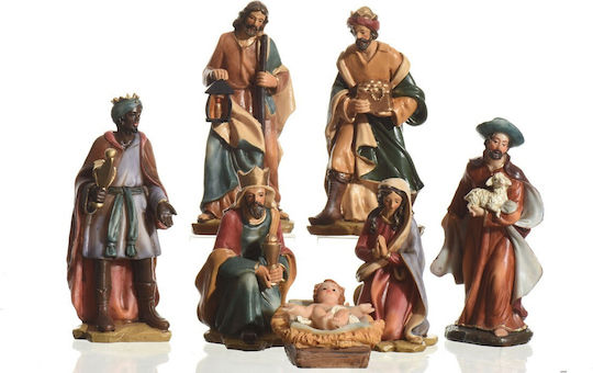 Kaemingk Christmas Plastic Figure Manger Length 6cm 7pcs