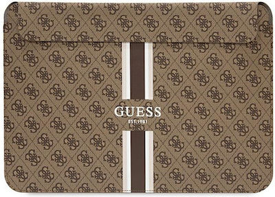 Guess PU 4G Printed Stripes Θήκη για Laptop 14" σε Καφέ χρώμα