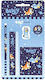 Graffiti Kids Stationery Set with Pencil, Eraser, Notepad and Ruler