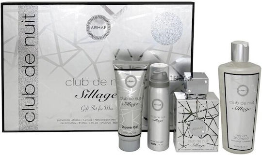 Armaf Club De Nuit Sillage Fragrance Set With Eau De Parfum And Shower Gel 4 Pieces