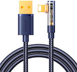 Joyroom S-UL012A6 Angle (90°) / Braided USB-A to Lightning Cable Μπλε 1.2m