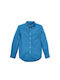 Kids One Color Shirt Long Sleeve Blue Greg
