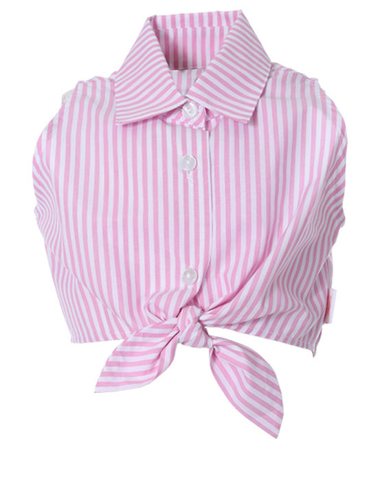 Matoufrance Kids Striped Shirt Pink